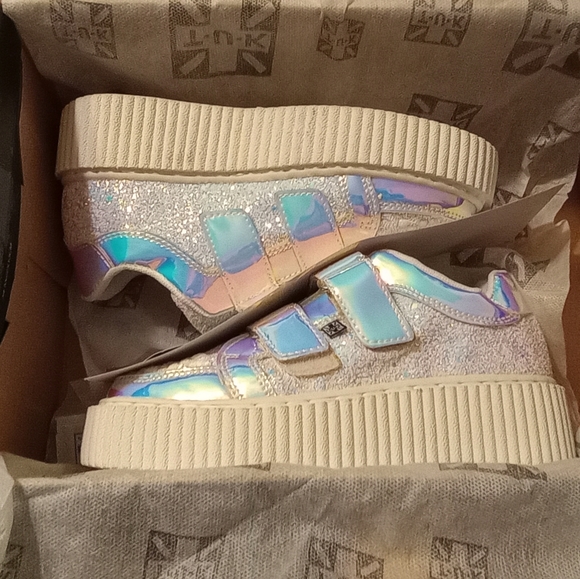 T.U.K Shoes Tuk Iridescent Double Velcro Casbah Creeper Poshmark